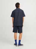 Jack&Jones Oversize Kısa Kol Çizgili Erkek Gömlek - Minimalist