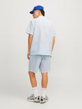 Jack&Jones Oversize Kısa Kol Çizgili Erkek Gömlek - Minimalist