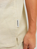Jack&Jones Oversize Kısa Kol Çizgili Erkek Gömlek - Minimalist