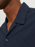Jack&Jones Oversize Kısa Kol Çizgili Erkek Gömlek - Minimalist