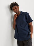 Jack&Jones Oversize Kısa Kol Çizgili Erkek Gömlek - Minimalist