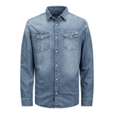 Jack&Jones Minimalist Uzun Kol Regular Fit Erkek Denim Gömlek