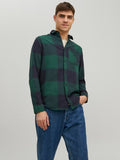 Jack&Jones Minimalist Oversize Uzun Kol Kareli Erkek Gömleği