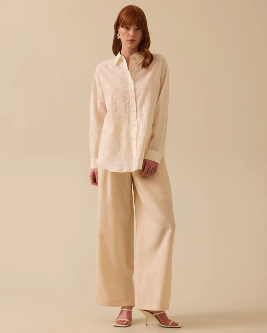 Seçil Minimalist Oversize Uzun Kol Gömlek - Günlük & Özel Gün