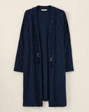 Gala-Xi büyük beden desenli püskül detaylı hırka