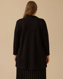 büyük beden asimetrik kesim triko hırka Gala-Xi