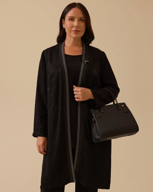 büyük beden desenli hırkalı takım Gala-Xi