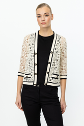 On Süs Düğmeli Ribanalı Hırka