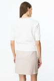 On Minimalist Kadın Hırka - Kısa Kol Taş Detaylı - Crop