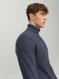 Jack&Jones Erkek Minimalist Boğazlı Uzun Kol Kazak - Oversized Fit