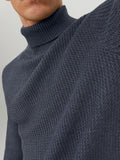Jack&Jones Erkek Minimalist Boğazlı Uzun Kol Kazak - Oversized Fit