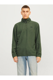 Jack&Jones Minimalist Yarım Fermuarlı Uzun Kol Erkek Sweatshirt - Oversize