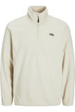 Jack&Jones Minimalist Yarım Fermuarlı Uzun Kol Erkek Sweatshirt - Oversize