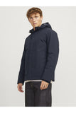 Jack&Jones Minimalist Kapüşonlu Oversized Erkek Mont - Günlük Kullanım