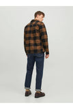 Jack&Jones Minimalist Uzun Kol Kareli Erkek Gömleği - Günlük Stil