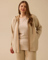 Gala-xi Kadın Oversize Kapüşonlu Minimalist Ceket - Günlük Kullanım