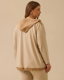 Gala-xi Kadın Oversize Kapüşonlu Minimalist Ceket - Günlük Kullanım