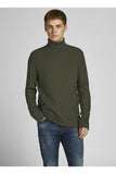 Jack&Jones Erkek Minimalist Boğazlı Uzun Kol Kazak - Oversized Fit
