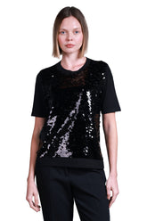 Sempre Kısa Kol Pullu Minimalist Kadın Kazak - Günlük & Parti