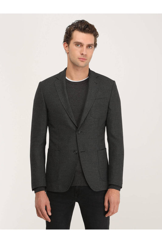 Kip CK-2110 Minimalist Regular Fit Erkek Ceket - İnce Çizgili