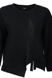 Kırışık Kumaş Detaylı Sweat On