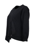 Kırışık Kumaş Detaylı Sweat On