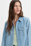 Levi's Oversize Uzun Kol Kadın Denim Gömlek - Minimalist Casual