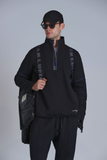 Lufian Minimalist Oversize Erkek Sweatshirt - Yarım Fermuarlı, Günlük