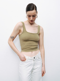 Nocturne Minimalist İnce Askılı Ribana Kadın Crop Top