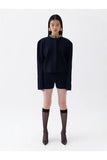 Nocturne Minimalist Oversize Uzun Kol Crop Triko - Trend Tasarım