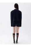 Nocturne Minimalist Oversize Uzun Kol Crop Triko - Trend Tasarım
