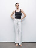 Nocturne Minimalist İnce Askılı Ribana Kadın Crop Top