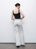 Nocturne Minimalist İnce Askılı Ribana Kadın Crop Top