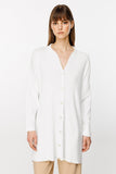 On Kadın Oversize Midi Hırka - Minimalist Günlük Stil - Uzun Kol Gömlek Yaka