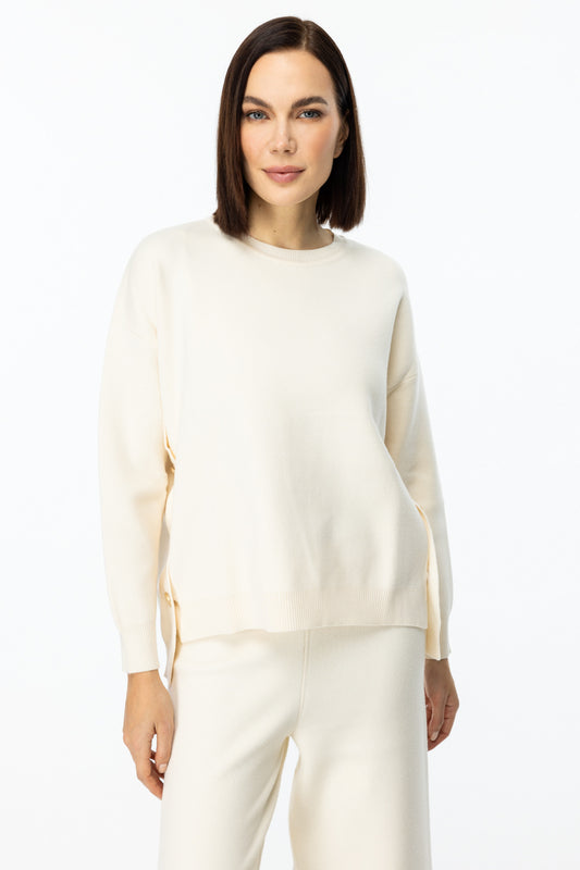 On Kadın Oversize Uzun Kol Minimalist Kazak - Günlük Kullanım İçin İdeal