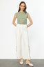 On Minimalist Oversized Midi Kadın Pantolon - Yüksek Bel
