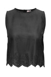 Only Minimalist Crop T-Shirt Yuvarlak Yaka Kolsuz Yazlık Günlük