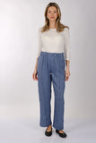 Daido Minimalist Yüksek Bel Keten Kadın Pantolon - Regular Fit