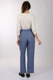 Daido Minimalist Yüksek Bel Keten Kadın Pantolon - Regular Fit