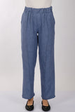 Daido Minimalist Yüksek Bel Keten Kadın Pantolon - Regular Fit