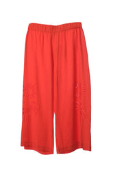 Faik Sönmez Minimalist Keten Midi Kırpılmış Pantolon - Yazlık