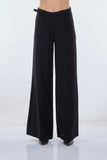 Garni Minimalist Geniş Paça Kadın Pantolon - Yüksek Bel - Trend