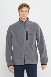 All Terrain Gear Regular Fit Normal Kesim Tam Fermuarlı Gri Polar Wrangler