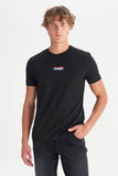 Regular Fit Normal Kesim Siyah Minimal Logo Tişört T-Shirt Wrangler