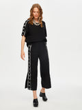 Resort Palmiye Baskı Detaylı Kısa Kol Müslin Bluz Faik Sönmez