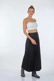 Scl Pileli Maxi Etek - Minimalist Günlük Stil