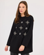 Scl Kadın Yuvarlak Yaka Taşlı Sweatshirt 10002422311004