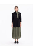 Scl Minimalist Oversize Bağlı Yaka Midi Triko - Günlük Şıklık