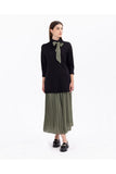 Scl Minimalist Oversize Bağlı Yaka Midi Triko - Günlük Şıklık