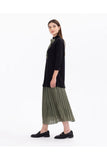 Scl Minimalist Oversize Bağlı Yaka Midi Triko - Günlük Şıklık